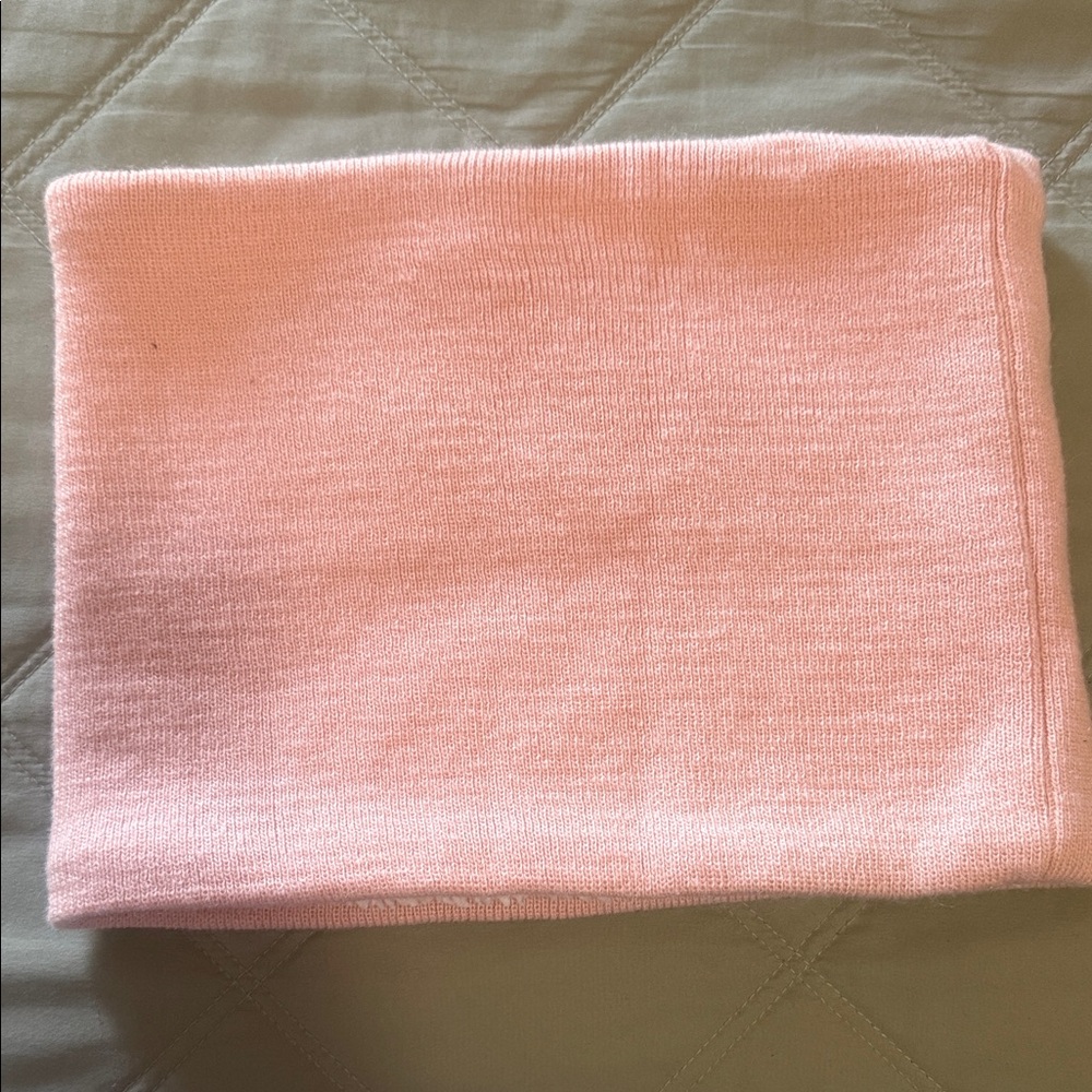 Soft Pink Knit Scarf